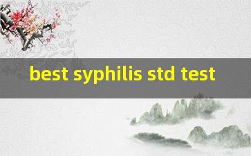 best syphilis std test